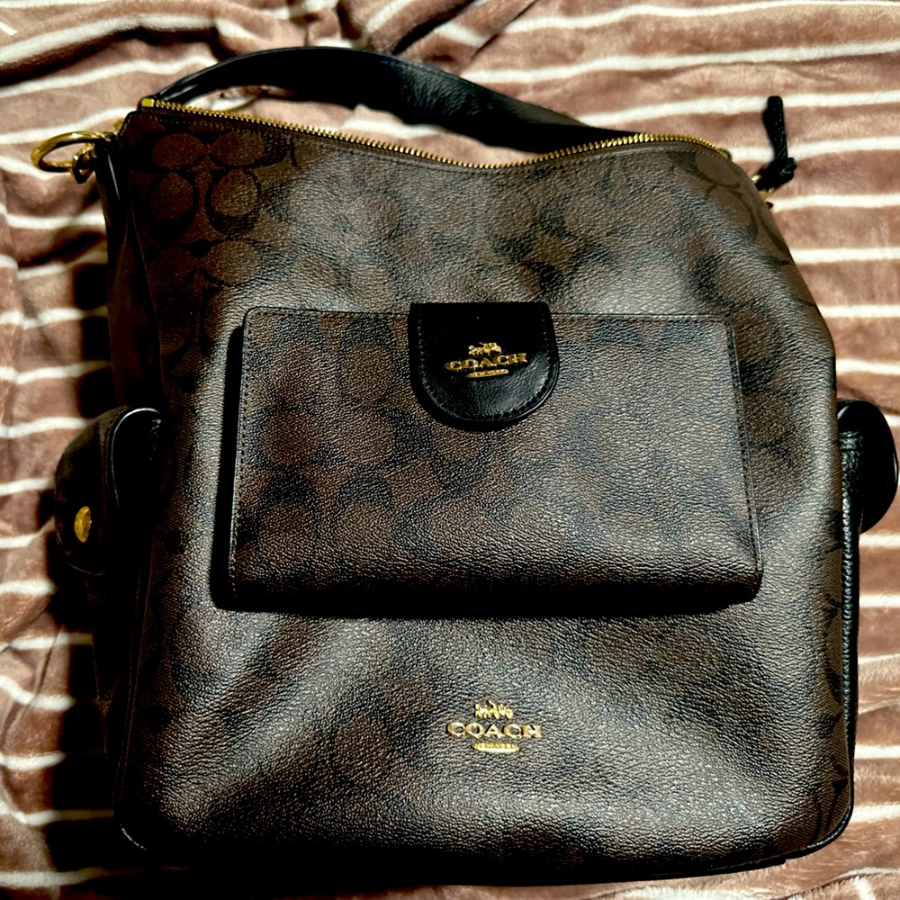 Coach satchel bag with matching wallet